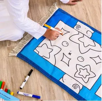 blue stars prayer mat  