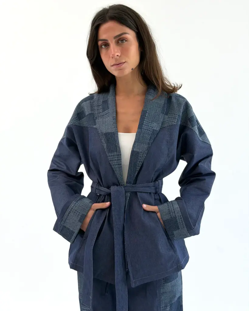 patchwork denim jacket										