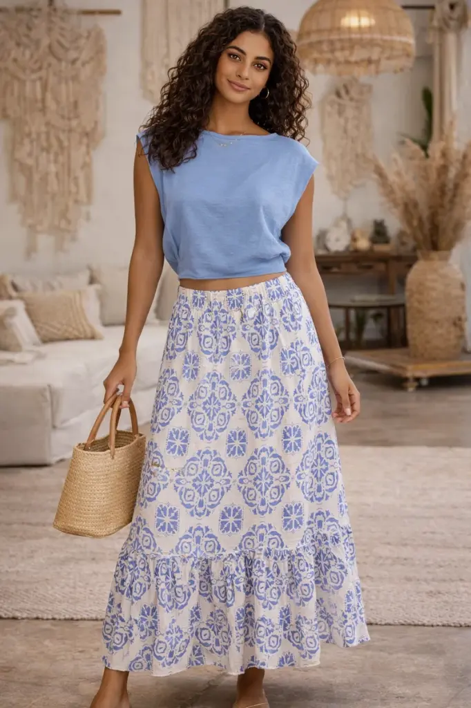 Top TTA0011 Taleed Top Blue 