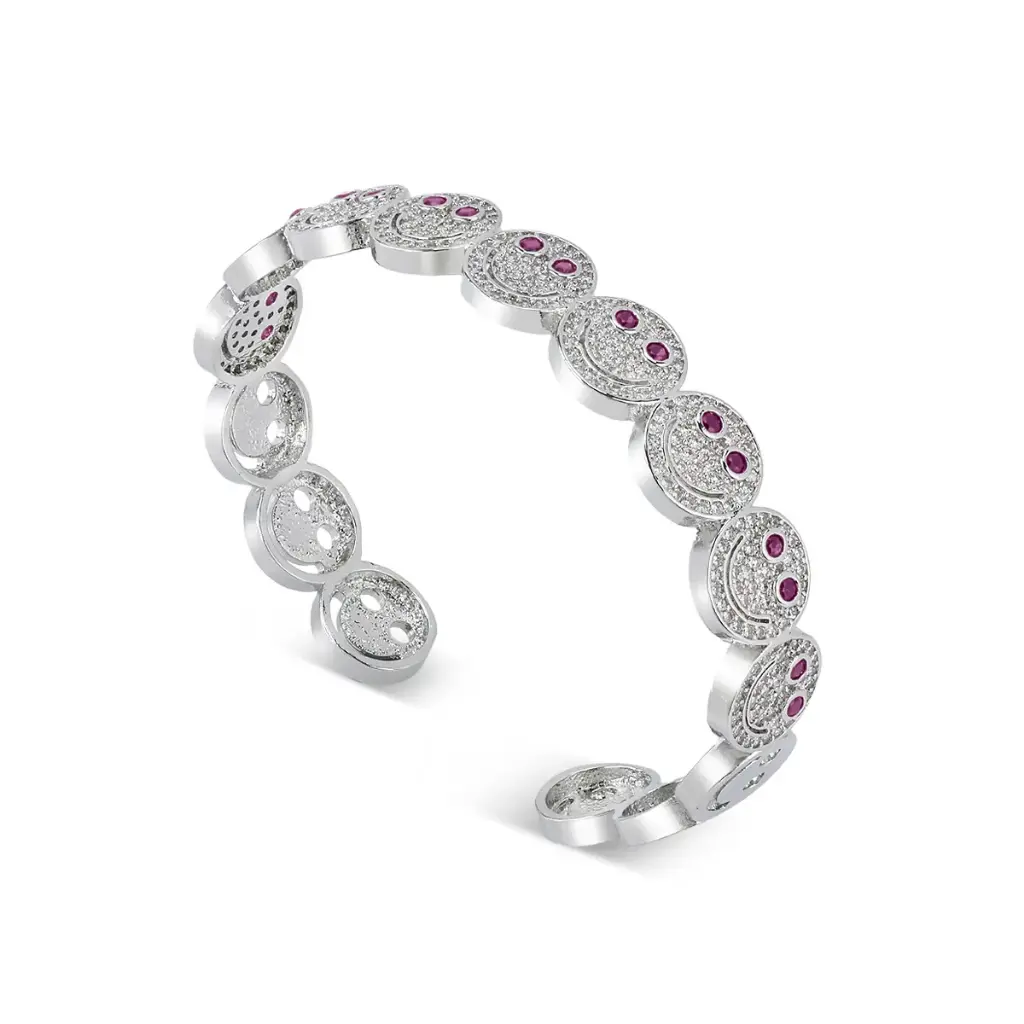 Radiance Bracelet 	Silver & Red 