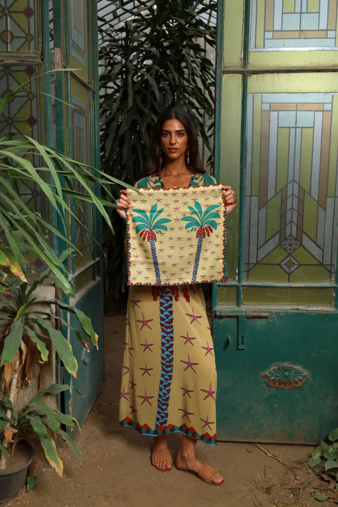 Golden Palms			Mini Scarf 