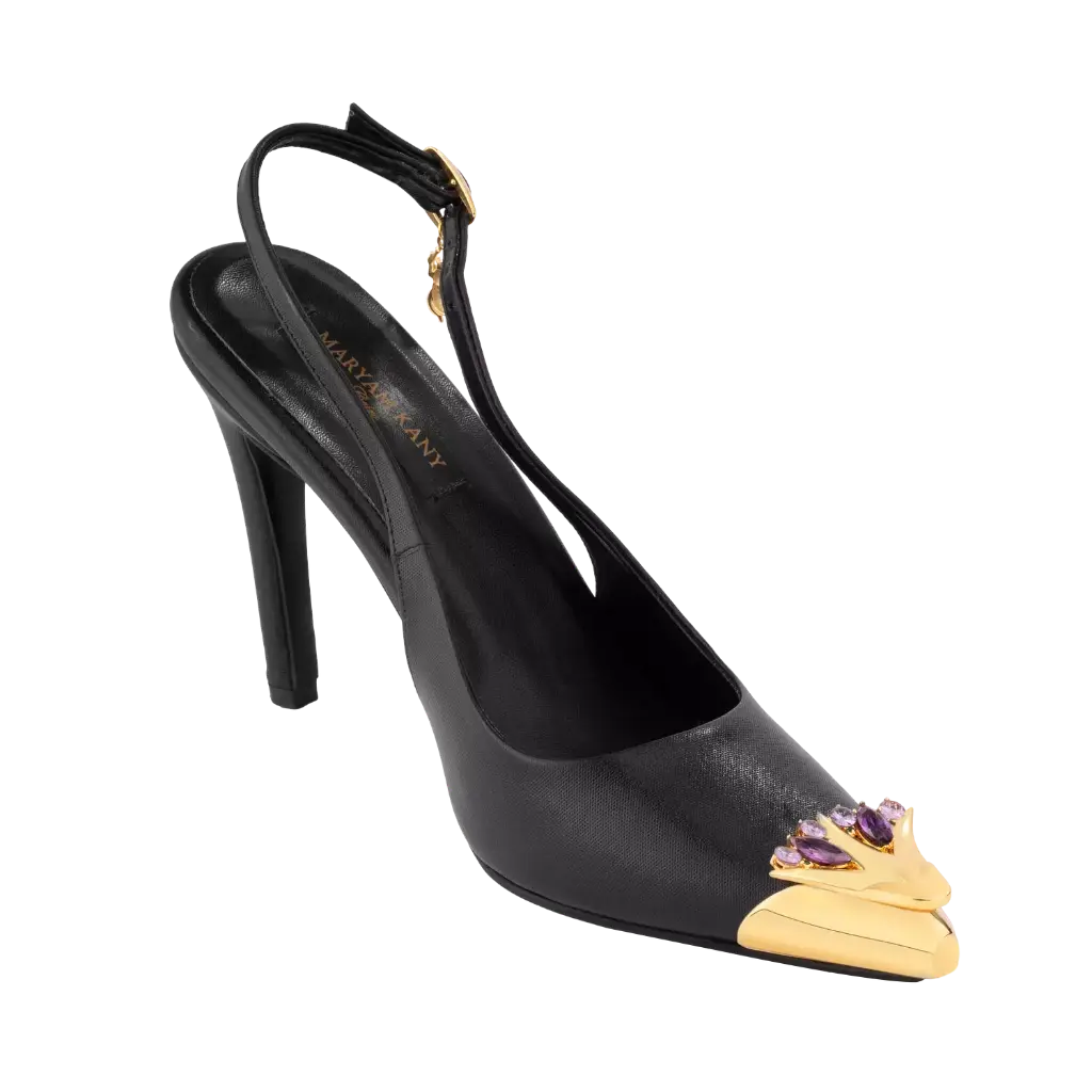 Sling Backs 	#1 	Nefertari	Black  