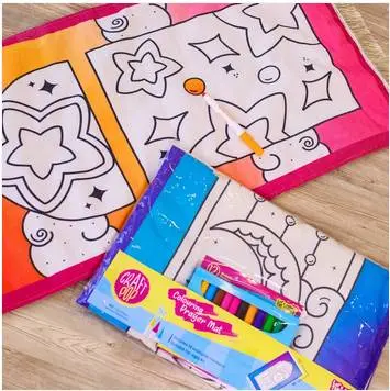orange stars prayer mat  