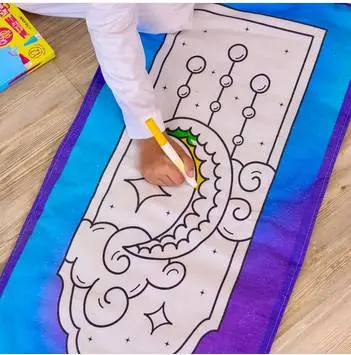 blue crescent prayer mat  