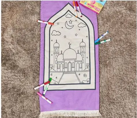 purple  prayer mat  