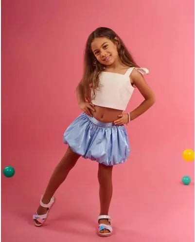 Bubble skirt metalic