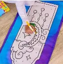 blue crescent prayer mat  