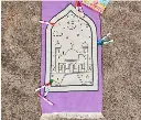 purple  prayer mat  
